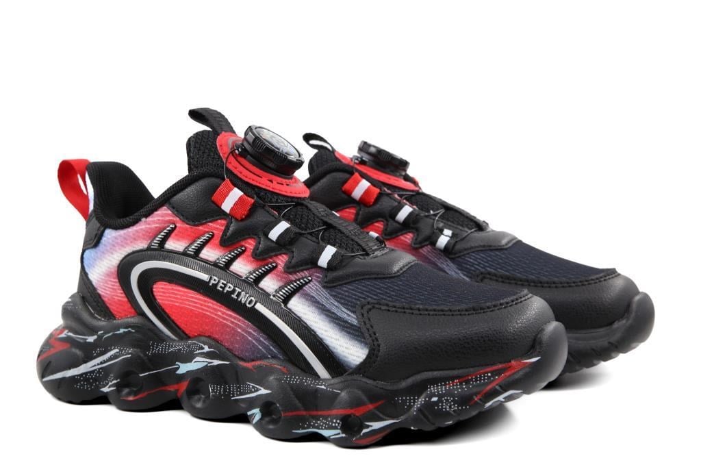 Pepino 2223 Siyah-Kırmızı Çocuk Sneakers