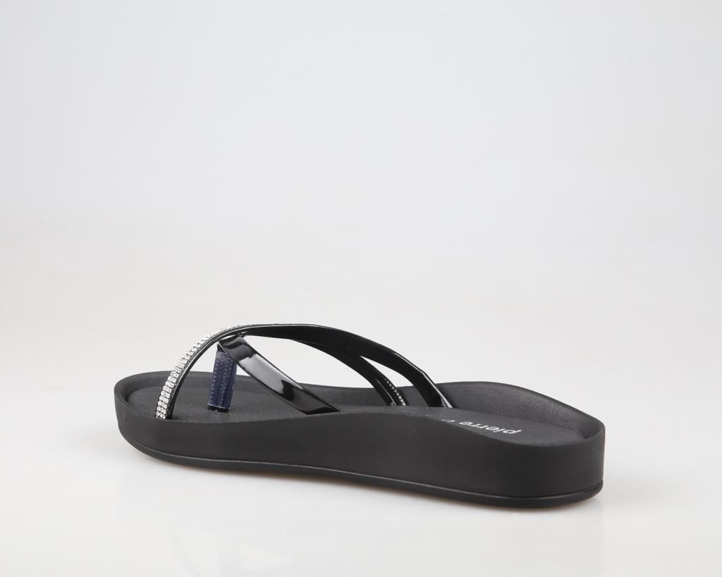 Pierre Cardin Pc-6963 Ortopedik Siyah Rugan Kadın Terlik