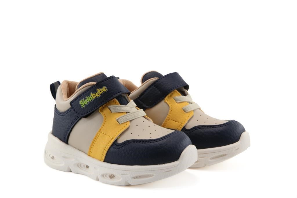 Şirin Bebe 251-6 Lacivert Sarı Çocuk Sneakers