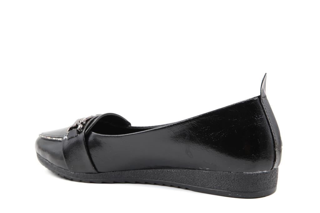 Style Star YS3058 Siyah Rugan Kadın Babet