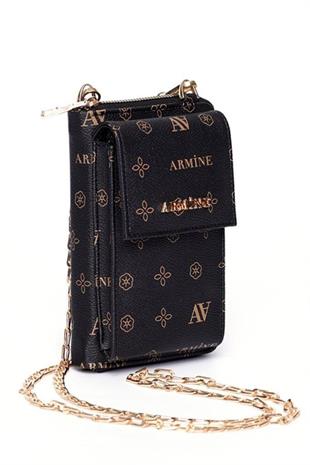 Armine 265 Cüzdan  Siyah Baskılı Kadın Cüzdan