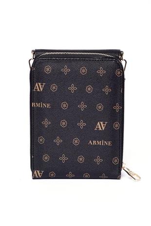 Armine 266  Siyah Baskılı Kadın Çanta