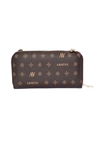 Armine 268  Kahve Baskılı Kadın Çanta