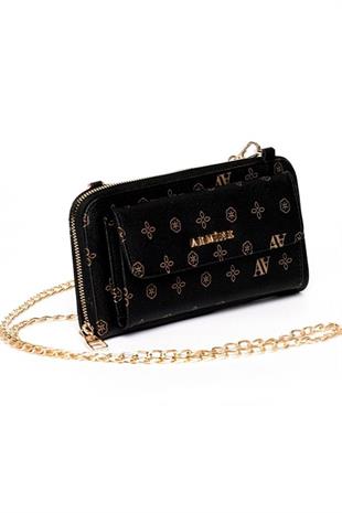 Armine 268  Siyah Baskılı Kadın Çanta