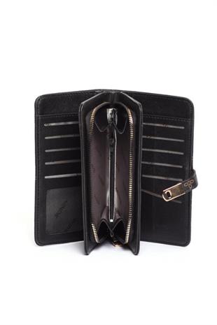 Armine C-02  Siyah Baskılı Kadın Cüzdan