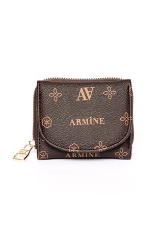 Armine C-10  Kahve Baskılı Kadın Cüzdan
