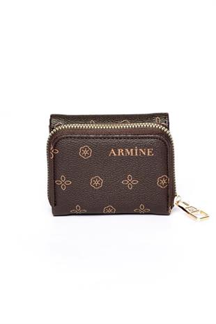 Armine C-10  Kahve Baskılı Kadın Cüzdan