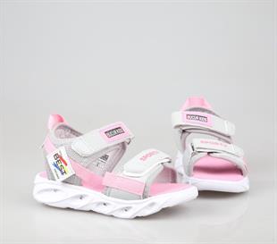 Bücür Ortopedi 100 Işıklı Gri Pembe Çocuk Sandalet