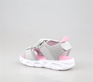 Bücür Ortopedi 100 Işıklı Gri Pembe Çocuk Sandalet