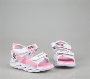 Bücür Ortopedi 100 Işıklı Beyaz Pembe Çocuk Sandalet