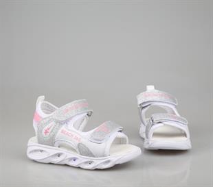 Bücür Ortopedi 102 Işıklı Beyaz Çocuk Sandalet