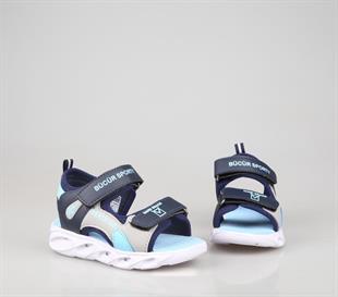 Bücür Ortopedi 102 Işıklı Lacivert Çocuk Sandalet