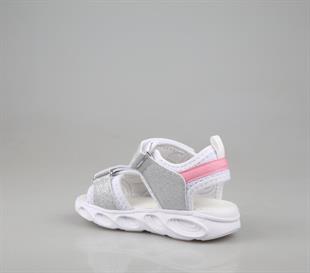 Bücür Ortopedi 102 Işıklı Beyaz Çocuk Sandalet