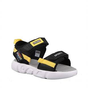 Bücür Ortopedi 300 Siyah Sarı Çocuk Sandalet