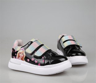 Bücür Ortopedi 502 Barbili Siyah Çocuk Sneakers