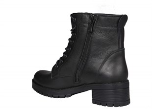 CASTLE BLACK 2680 Hakiki Deri Siyah Kadın Bot