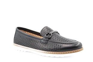 CASTLE BLACK 42291 Hakiki Deri Siyah Kadın Günlük Anne Ayakkabısı