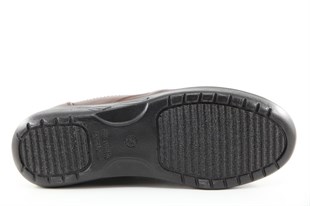 CASTLE BLACK 42631 Hakiki Deri Ortopedik Kahve Kadın Günlük Anne Ayakkabısı