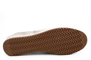 CASTLE BLACK 42731 Hakiki Deri Bej Kadın Günlük Anne Ayakkabısı