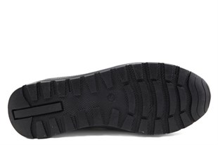 CASTLE BLACK 42737 Hakiki Deri Siyah Kadın Günlük Anne Ayakkabısı