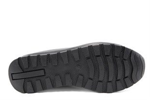 CASTLE BLACK 42738 Hakiki Deri Siyah Kadın Günlük Anne Ayakkabısı