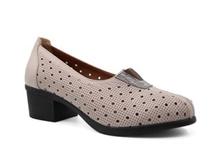 CASTLE BLACK 45103 Hakiki Deri Gümüş Kadın Günlük Anne Ayakkabısı