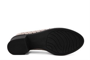 CASTLE BLACK 45103 Hakiki Deri Gümüş Kadın Günlük Anne Ayakkabısı