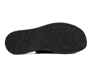CASTLE BLACK 45256 Hakiki Deri Siyah Kadın Sandalet