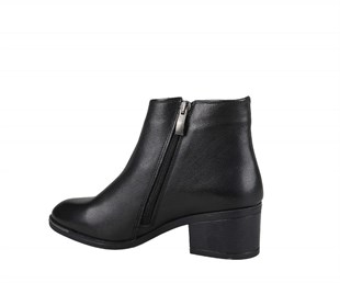 CASTLE BLACK 87503 Hakiki Deri Siyah Kadın Bot
