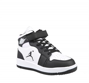 Cool Haykat Boğazlı Siyah-Beyaz Çocuk Sneakers