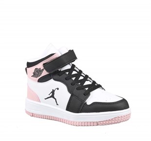 Cool Haykat Boğazlı Siyah Pembe Çocuk Sneakers