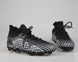 Cool Pele Çoraplı Krampon Siyah Çocuk Halı Saha Ayakkabısı