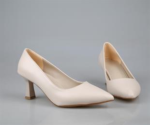 Feles 017-2014 Ten Rengi Kadın Topuklu Ayakkabı