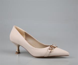 Feles 020-25 Ten Rengi Kadın Topuklu Ayakkabı