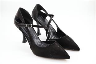 Feles 038-2504 Siyah Kadın Topuklu Ayakkabı