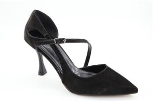 Feles 038-2504 Siyah Kadın Topuklu Ayakkabı