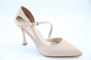 Feles 038-2504 Ten Rengi Kadın Topuklu Ayakkabı