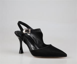 Feles 038-2506 Siyah Kadın Topuklu Ayakkabı