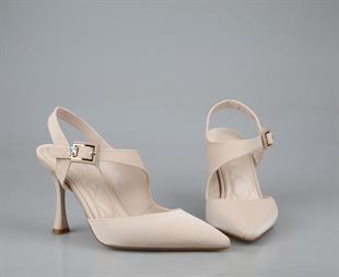 Feles 038-2506 Ten Rengi Kadın Topuklu Ayakkabı