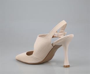 Feles 038-2506 Ten Rengi Kadın Topuklu Ayakkabı