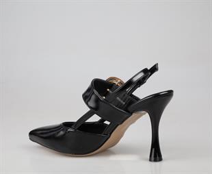 Feles 038-2522 Siyah Kadın Topuklu Ayakkabı