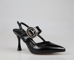 Feles 038-2522 Siyah Kadın Topuklu Ayakkabı