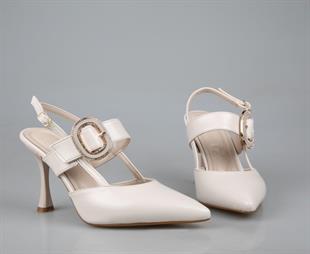 Feles 038-2522 Ten Rengi Kadın Topuklu Ayakkabı