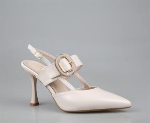 Feles 038-2522 Ten Rengi Kadın Topuklu Ayakkabı