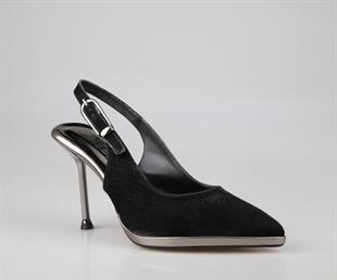 Feles 038-P2533 Siyah Kadın Topuklu Ayakkabı