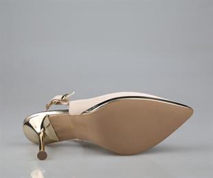 Feles 038-P2533 Ten Rengi Kadın Topuklu Ayakkabı