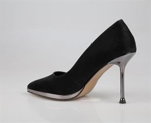 Feles 038-P2539 Siyah Kadın Topuklu Ayakkabı