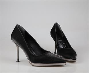 Feles 038-P2539 Siyah Kadın Topuklu Ayakkabı