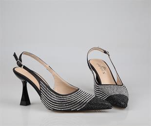 Feles 042-367 Siyah Kadın Topuklu Ayakkabı