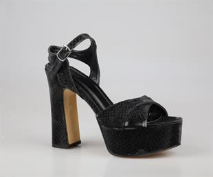 Feles 053-350 Siyah Kadın Topuklu Ayakkabı